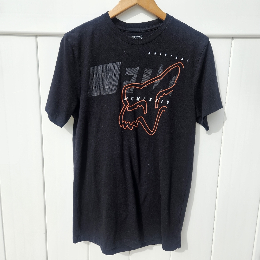 Fox Black and Orange Short Sleeve Tee